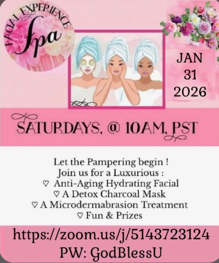 Join Iris for Saturday Spa Zoom Meetings at 10am PST